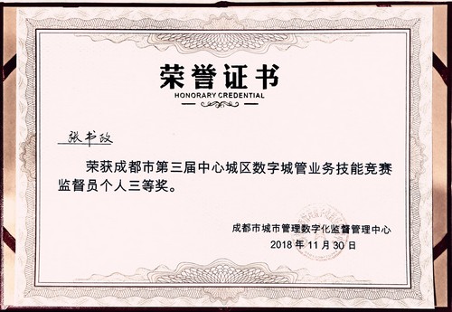 張書(shū)政個(gè)人三等獎(jiǎng)